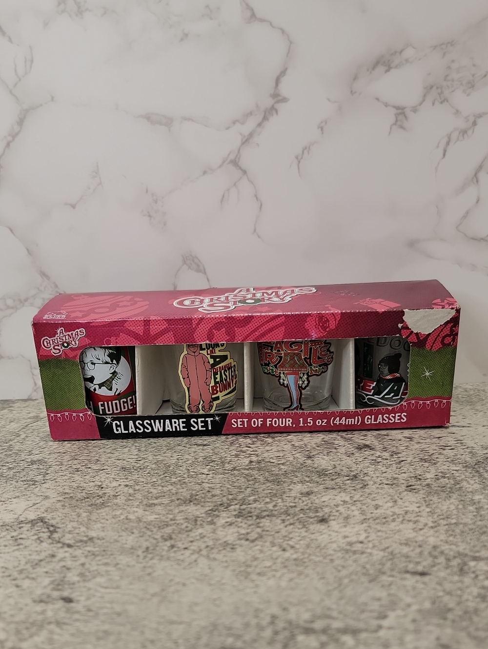 A Christmas Story Quotes 2-Ounce Mini Whiskey Shot Glass Cups, Set of 4 - Picture 4 of 11
